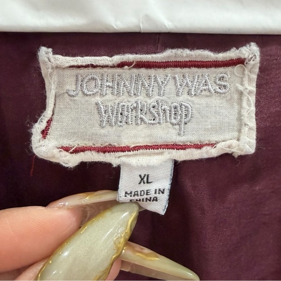 Johnny Was Workshop Silk Lined Embroidered Bomber Jacket Crane Pagoda Size XL - Picture 5 of 11